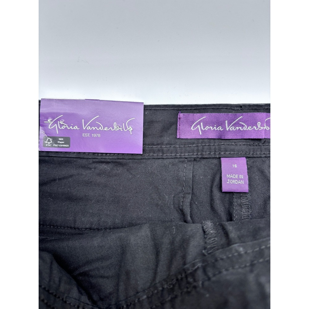 Gloria‎ Vanderbilt Womens Black Straight Leg Pants Size 16 - Picture 5 of 9
